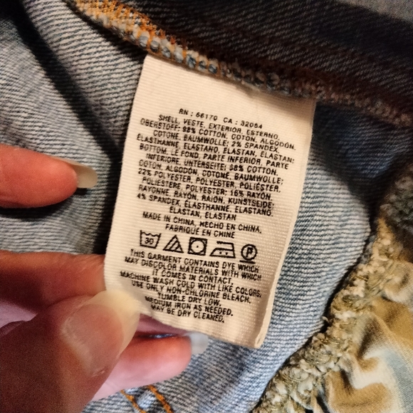 Anthropologie Women's Pilcro &Letterpress Green Ruffled Denim Jacket XS Spring - Picture 8 of 12